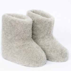 Woolen Boots in light grey