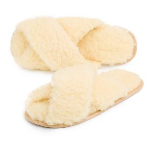 Image of cream tween x slippers