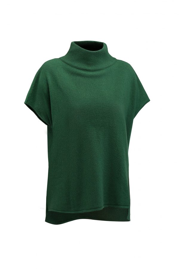 Image of a green turtle neck jumper