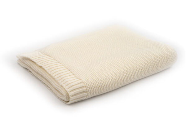 Cream Woolen Baby Blanket