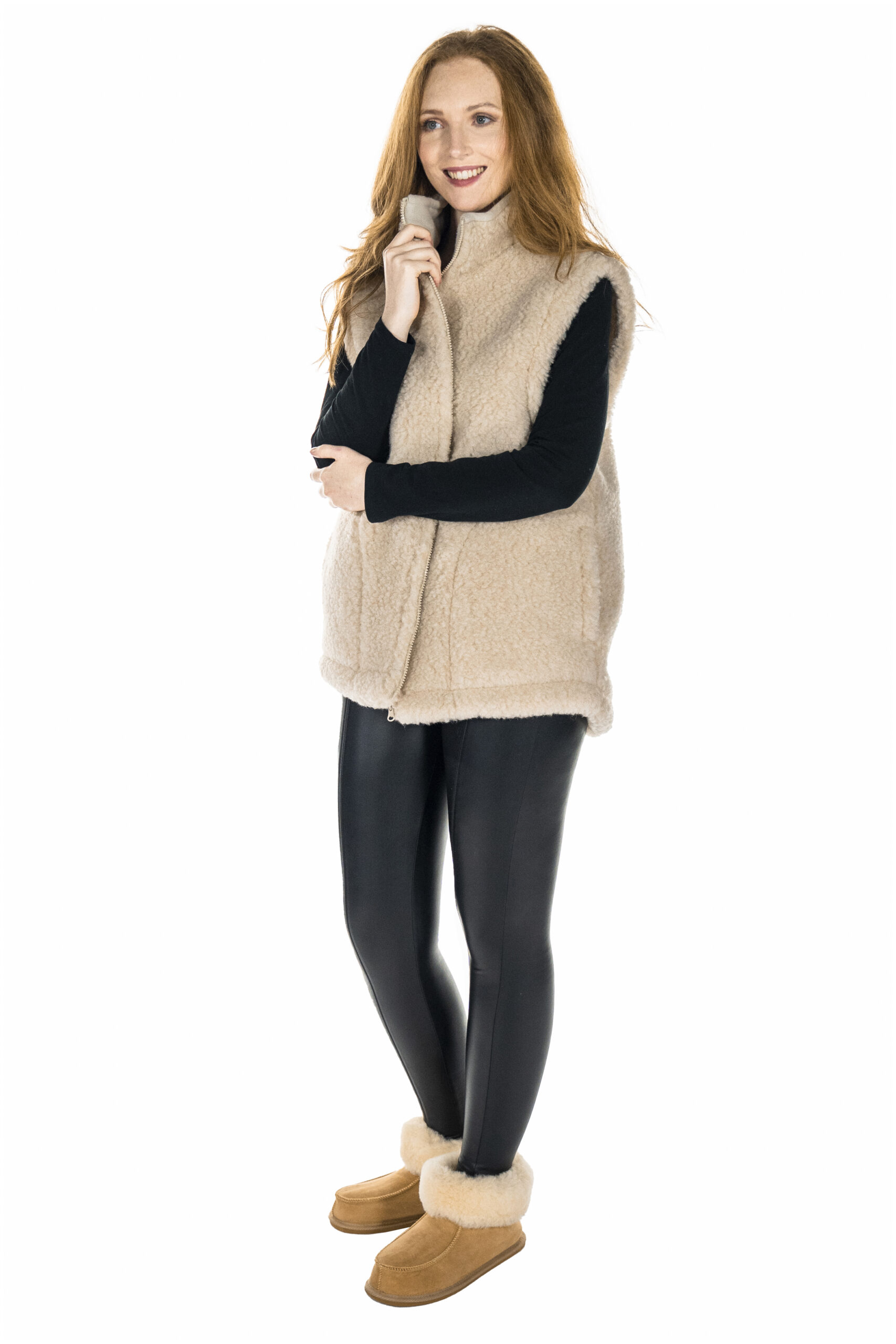 Image of a woman wearing a nordic vest