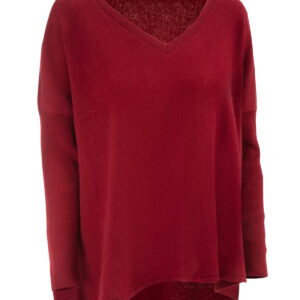 Image of a red knitted jumper