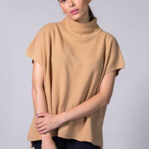 Another image of a woman wearing a woolen tshirt
