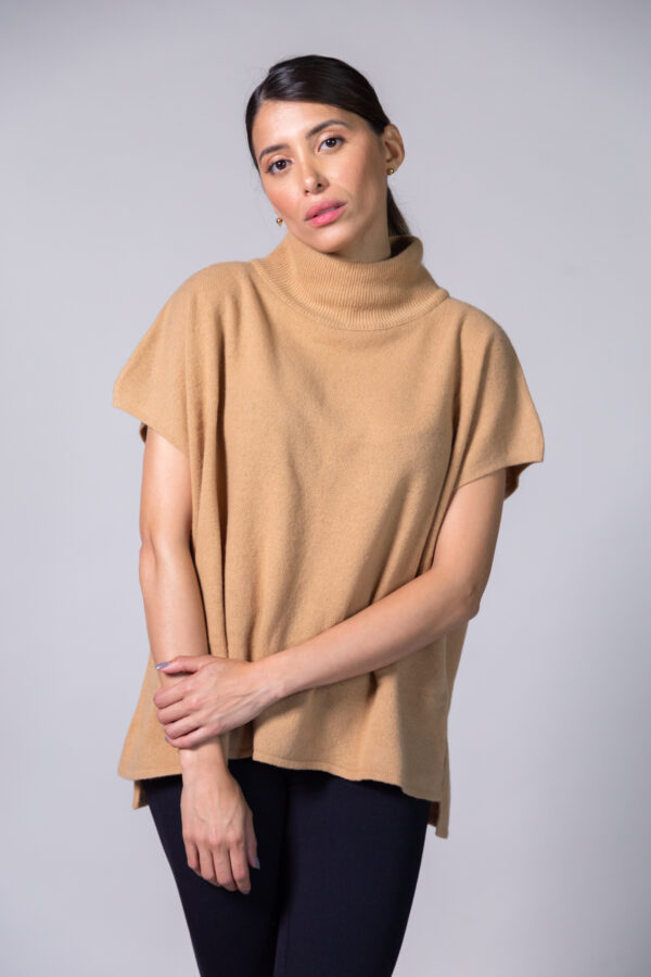 Image of a turtle neck short sweater