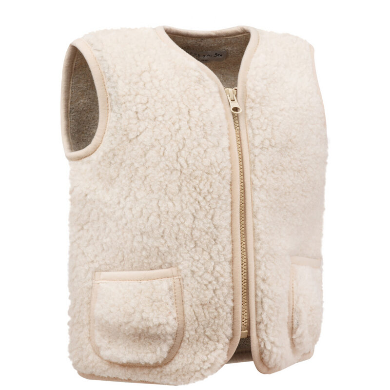 Image of a beige vest pepitko for kids