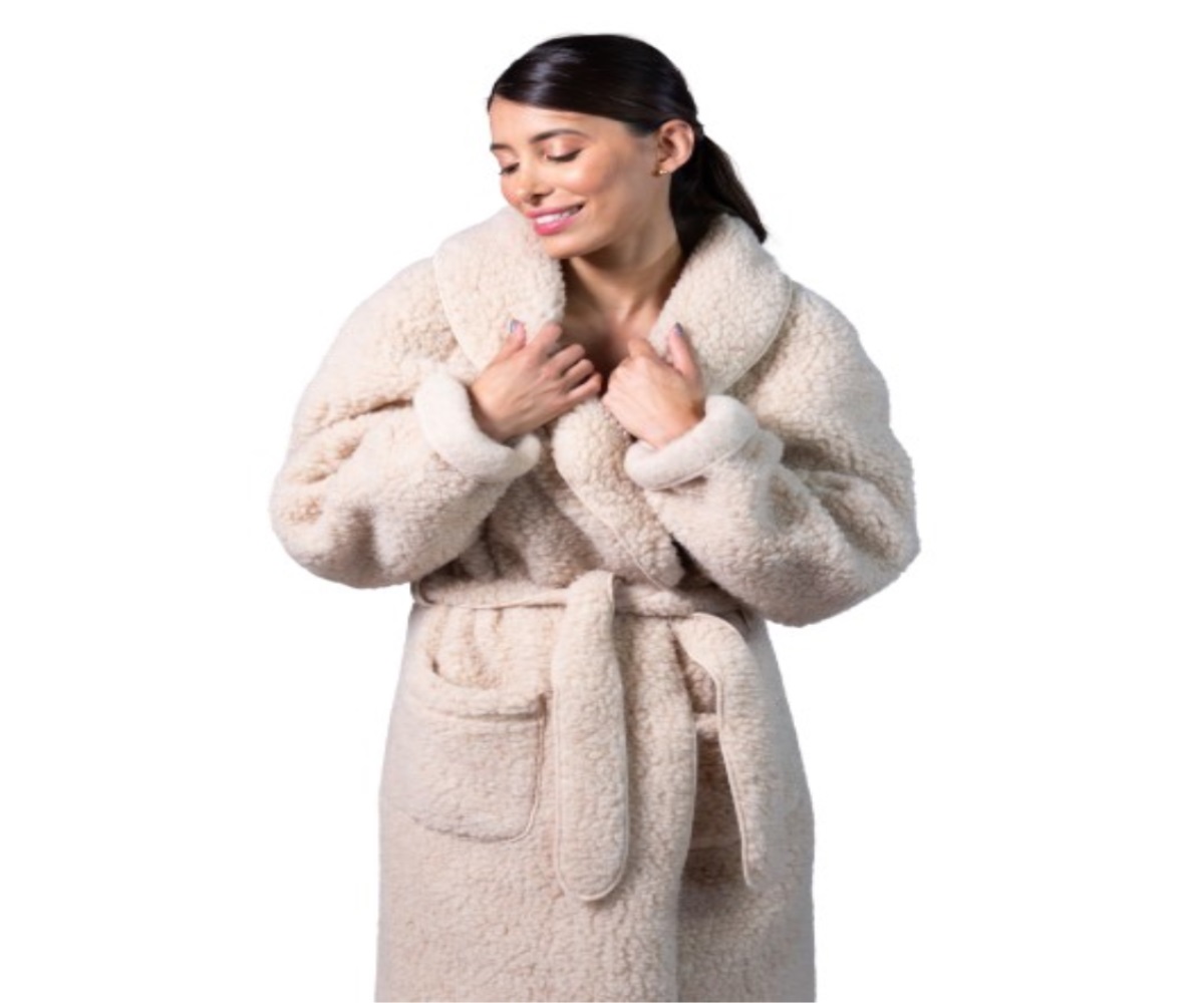 Image of a woman wearing a dressing gown