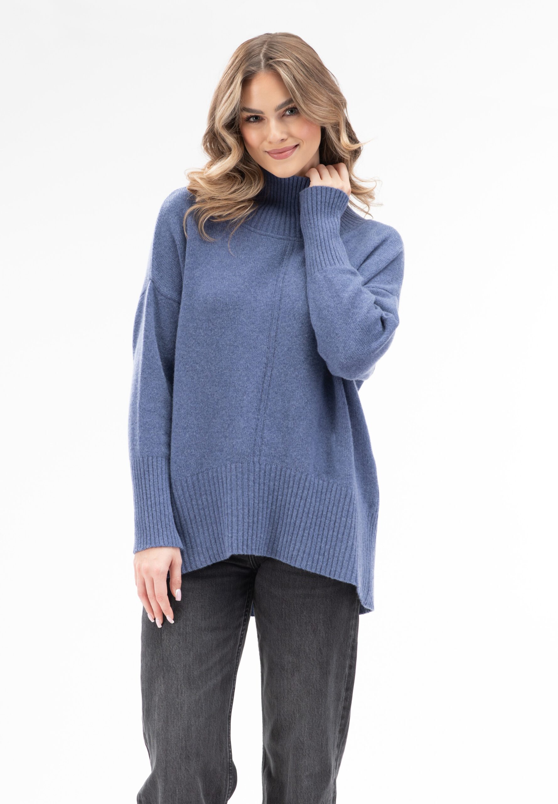 Image of a low turtle neck jumper