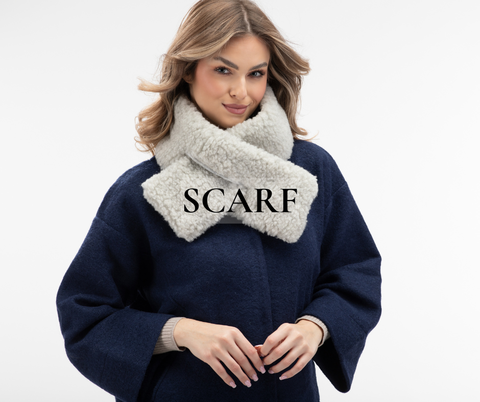 Women wearing woolen scarf