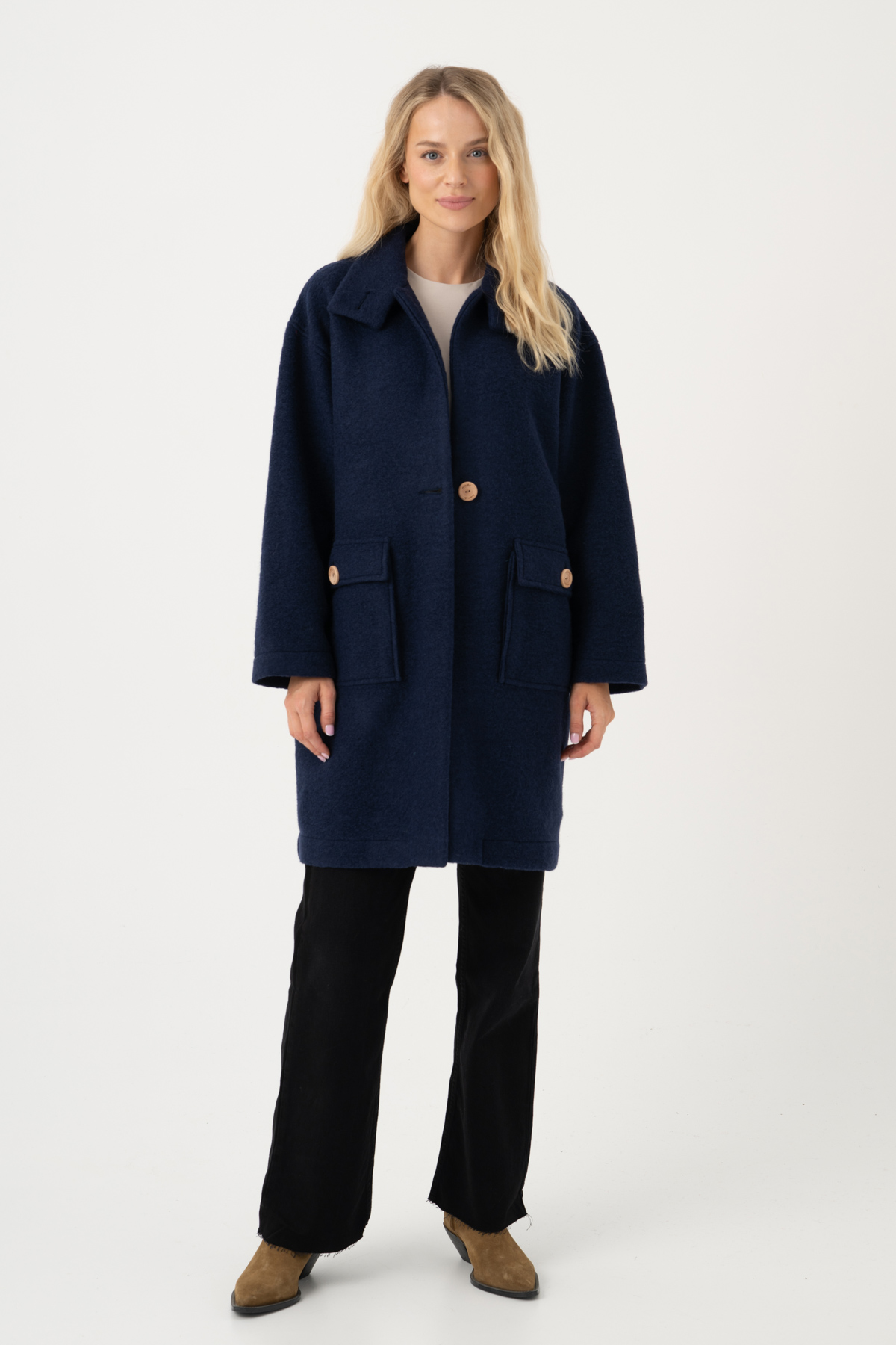 Image of a grey impression poncho