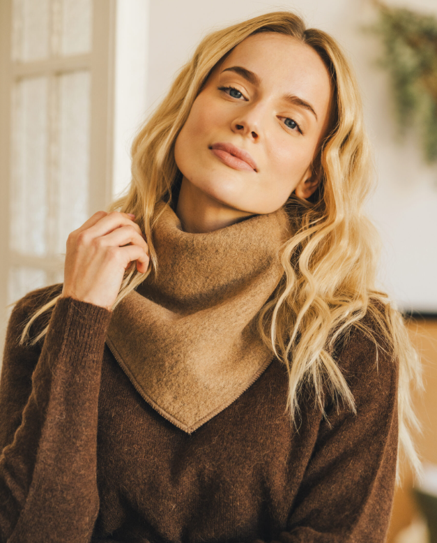 Paloma Scarf Cropped Woolen Boots in grey